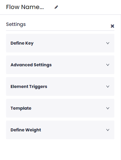 Flow Question Settings