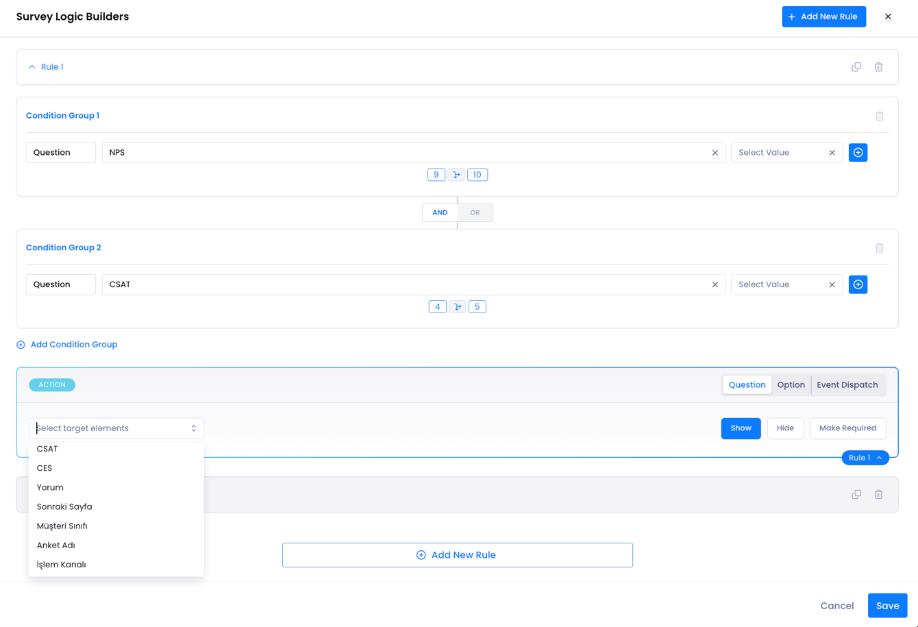 Advanced Survey Logic Builder