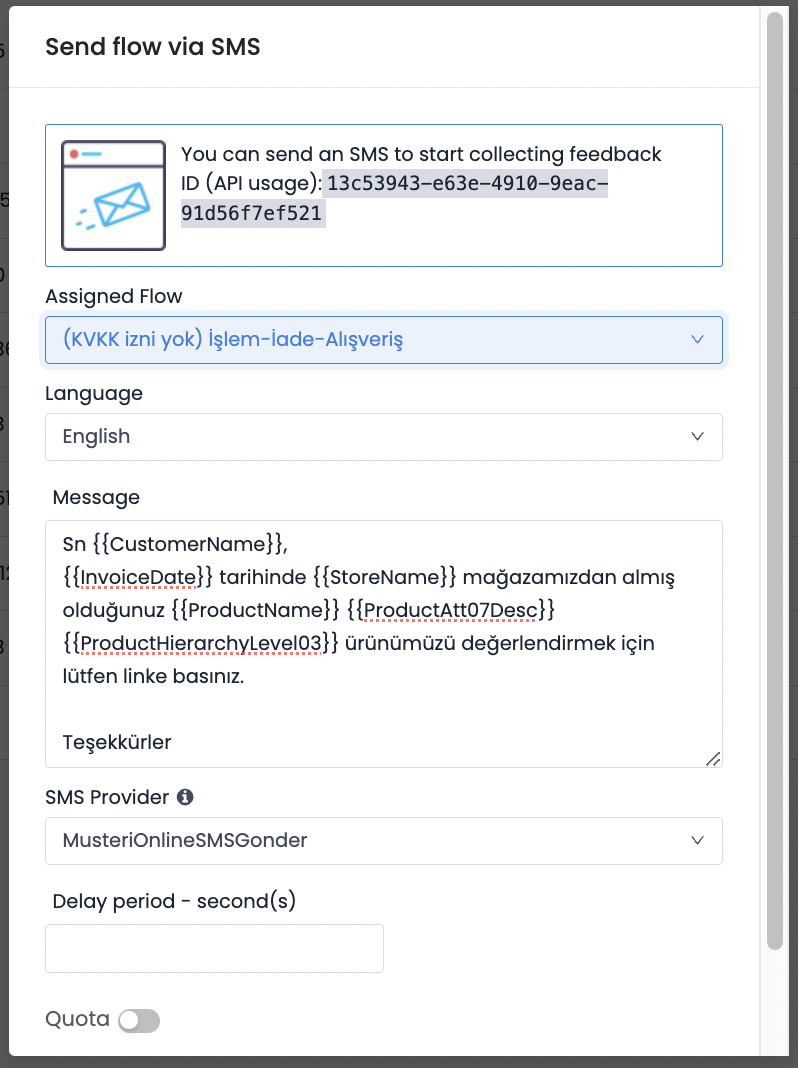 Sending Surveys via SMS Integration