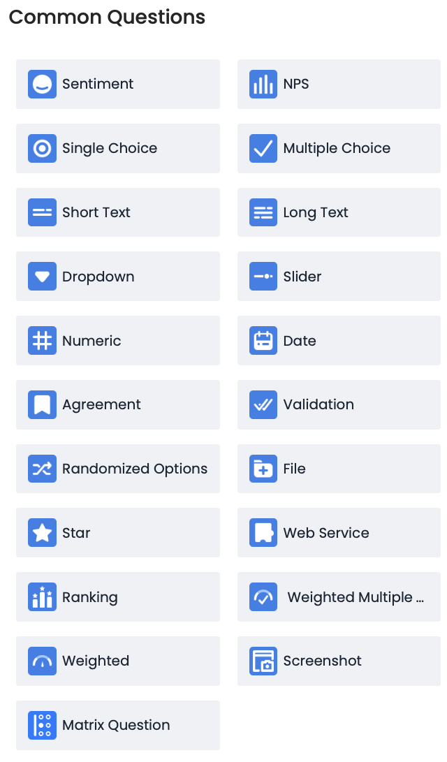 CSAT(Sentiment) Question Type