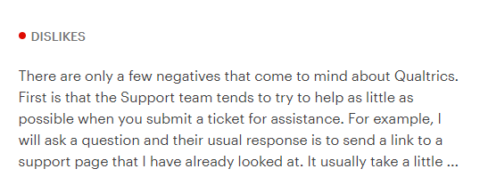 qualtrics dislike support