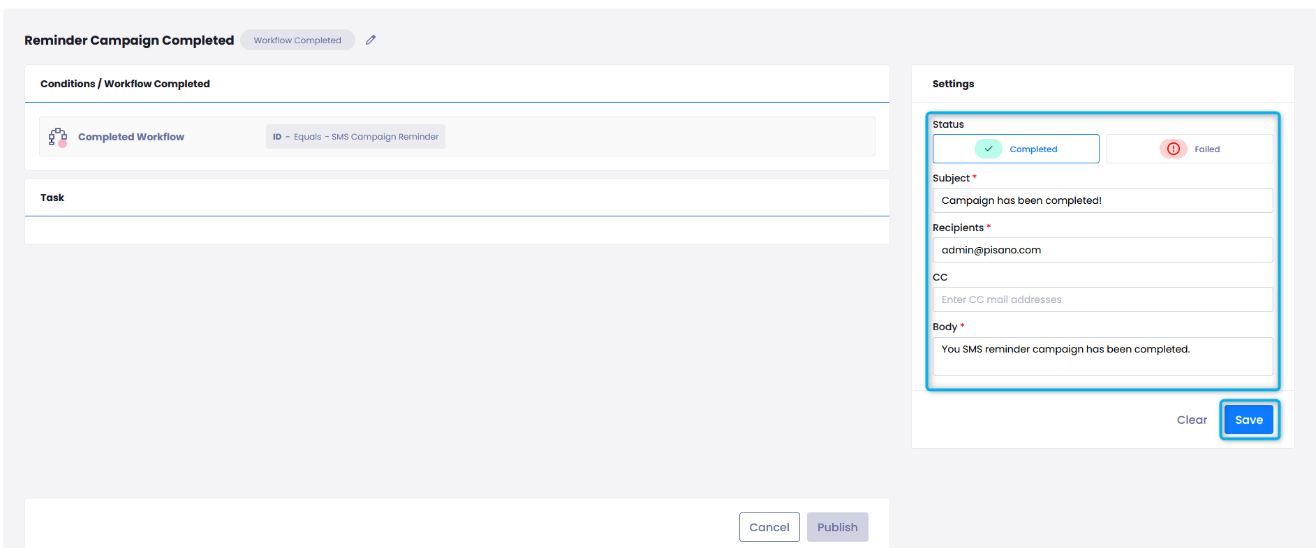 Workflow Status Notifications