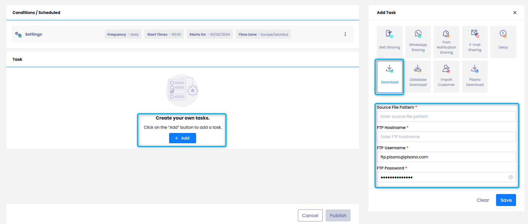Reading Files from FTP with Workflow